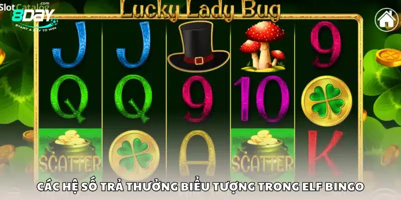 Các hệ số trả thưởng biểu tượng trong Elf Bingo